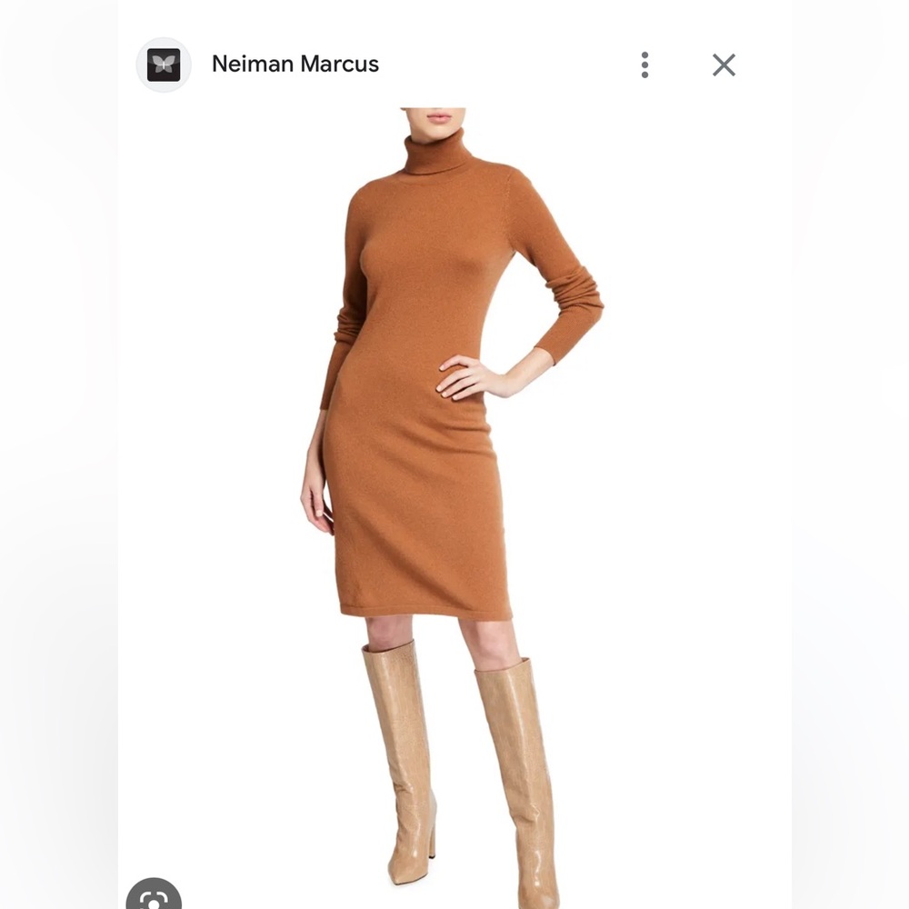 NWT cashmere, brown dress in size M by Neiman Marcus from Cashmere collection